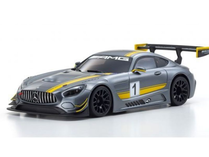 Carrocería ASC Mini-Z Mercedes AMG GT3 Gris/amarilla