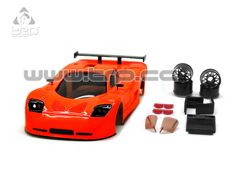 Carrocería TRPscale MiniZ Mosler Orange Fluor pintada a mano