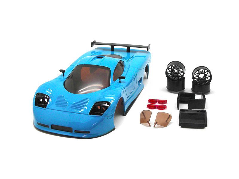 Carrocería TRPscale MiniZ Mosler pintada a mano Miami Blue